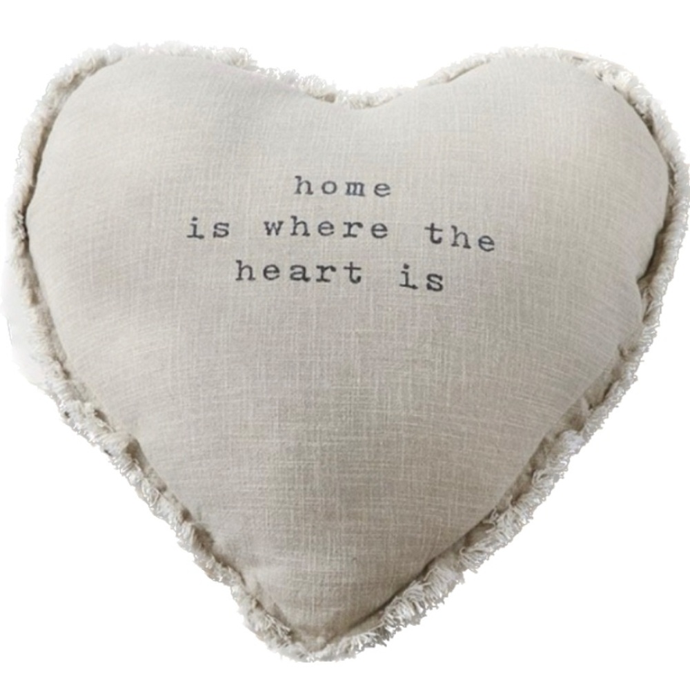 NWT- “Home is where the heart is“ decor pillow by, Mud Pie